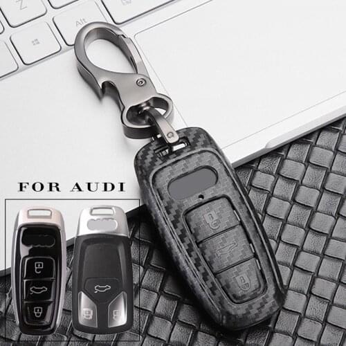 Jingyuqin Car styling for Audi A6 RS4 S5 A3 Q3 Q5 S3 A4 Q7 A5 TT 2018 Car Key Bag Cover ABS Decoration Protection Key Case