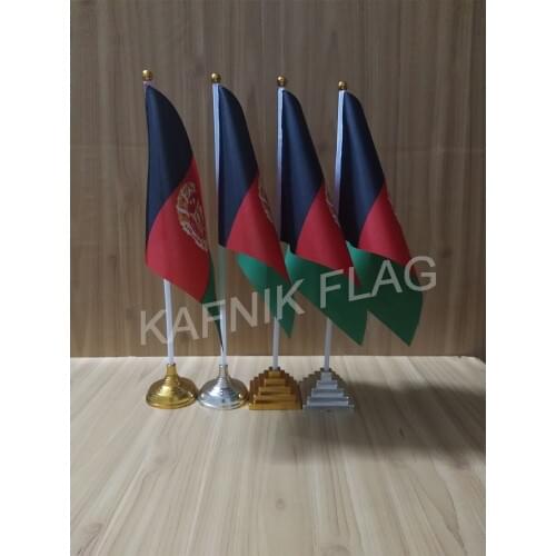 KAFNIK,5/10pcs a lot Afghanistan table desk flag banner 14*21cm flag /Plastic flags or suction cups for your choice