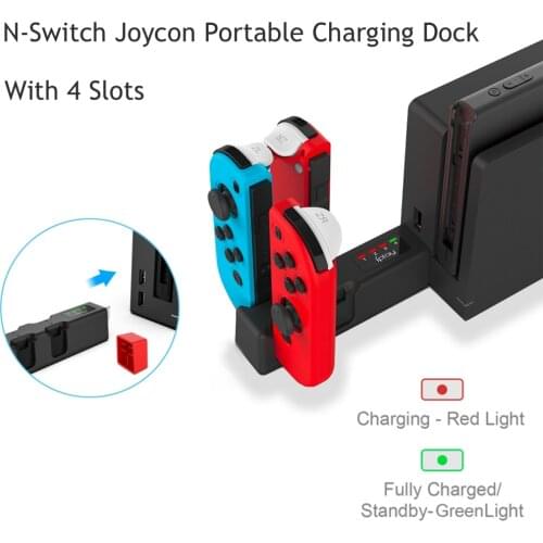 Mini USB Powered by Dock Nintend Switch Joy Con Portable Charging Dock LED Charger For Nintend Switch Joycon NS Controller