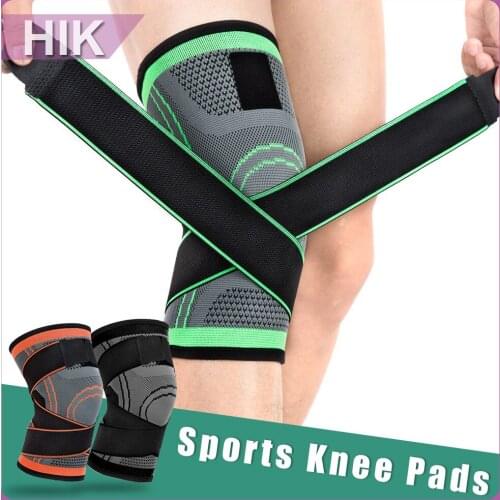 1PCS Kneepads Knee Support Protector Pressurized Elastic Knee Pads Support Brace Kneecap Fitness Gear Sport Running Basketball