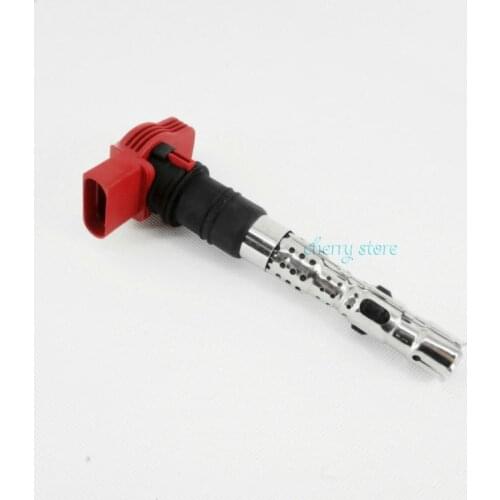 NEW 077 905 115 Q Red Ignition Coil For Audi A8 A6 Allroad Quattro A4 S4 VW Volkswagen Touareg Phaeton 4.2L UF418 077905115K/J/P