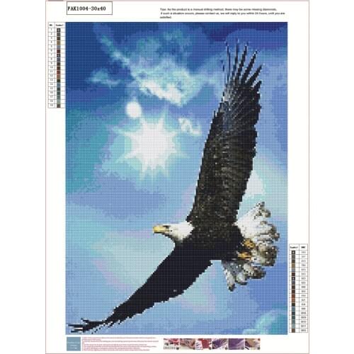 Eagle DIY Full diamond paint Cartoon Painting Embroidery Picture Picture full Rhinestone Home Decor Gift