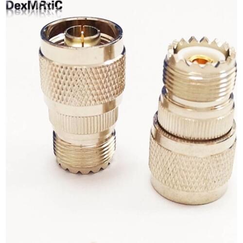 1pc N male plug switch UHF female SO239 RF Coax Adapter convertor Straight Nickelplated NEW wholesale
