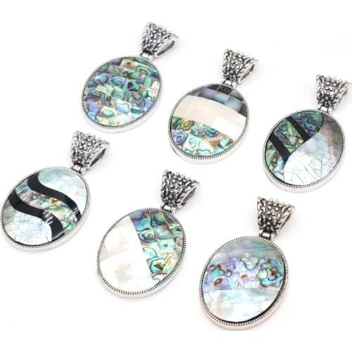 Free shipping Fashion Jewelry Natural Shell Abalone Pendants Charms for Making DIY Girls Necklace Jewelry Accessories