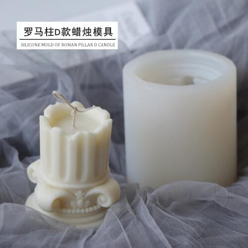 Rome Pillar Candle Molds for Candle Making 3D Silicone Aromatherapy Plaster Soy Wax Soap Candles Mould for Home Decoration
