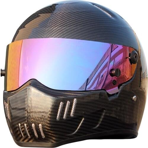 Carbon fiber ATV-6 Personalized SIMPSON Sticker Motorcycle Racing Full Face Helmet F1 Capacete De Moto Riding Cascos Motorrad