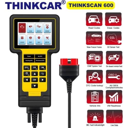 Thinkcar Thinkscan 600 ABS/SRS OBD2 Scanner TS600 oil/TPMS/EPB reset OBDII code reader