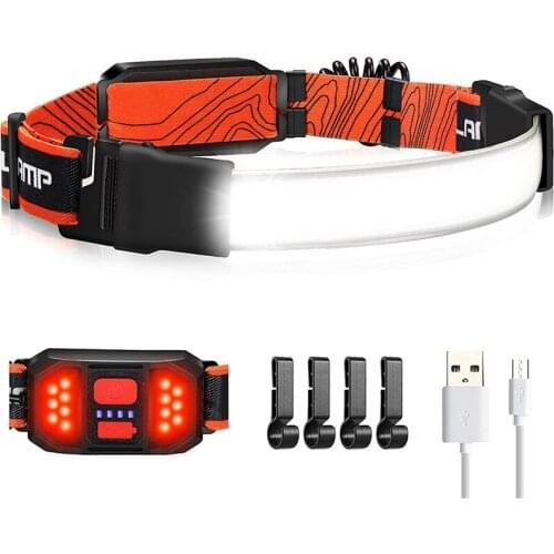 LED Head Light Flashlight 230°Wide-Beam USB Rechargeable Head Light Headlight Head Light Lamps for Running Camping