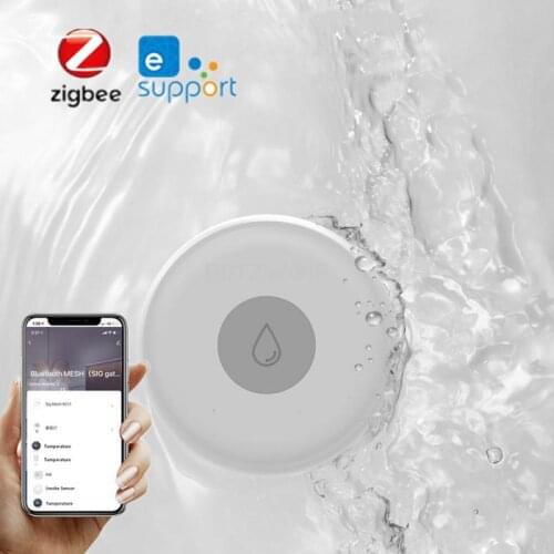 Ewelink Zigbee Smart Water Leak Sensor Wireless Flood Detector Water Leak Alert Detection Water Level Overflow Alarm Ewelink APP
