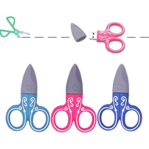 USB flash drive 128gb cartoon scissors pen drive 64gb new design usb stick pendrive 4gb 8gb 16gb 32gb cute memroy stick usb2.0