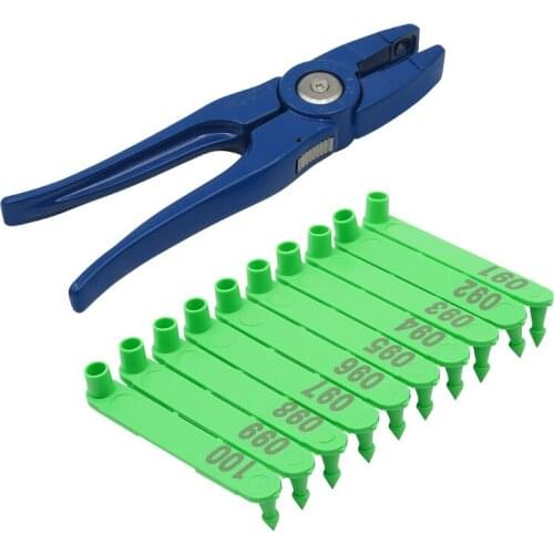 1set Livestock Animal Ear Tag Pliers Dog Rabbits Sheep Ear Tags Nylon Material Sheep Laser Ear Tag N0.001-1000