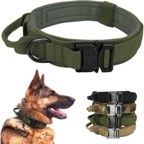 Military Tactical Dog Collar German Medium Large Dog Collars For Walking Training Duarable Dog Collar Control Handle
