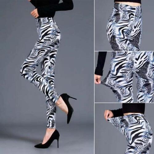 Ladies Summer and Autumn Thin Leopard Print Leggings Sexy Wild Bohemian Casual High Elasticity Breathable Cropped Pants