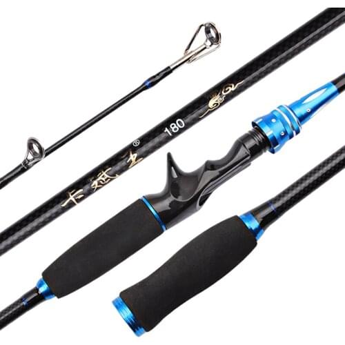 1.8m 2.1m 2.4m 2 Segments Fishing Rod M Power Line wt.6-15lb lure wt.1/8-3/4oz Carbon Spinning Casting Lure Fishing Rod