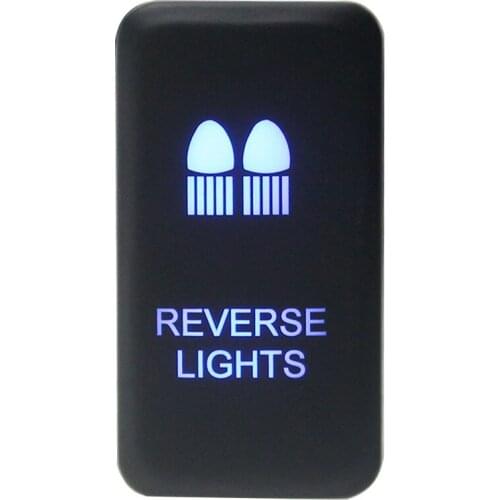 1Pc 12V Car Refit switch REVERSE LIGHTS Spot Fog Rear Light Push Button Switch with Blue LED Light for TOYOTA accessories New