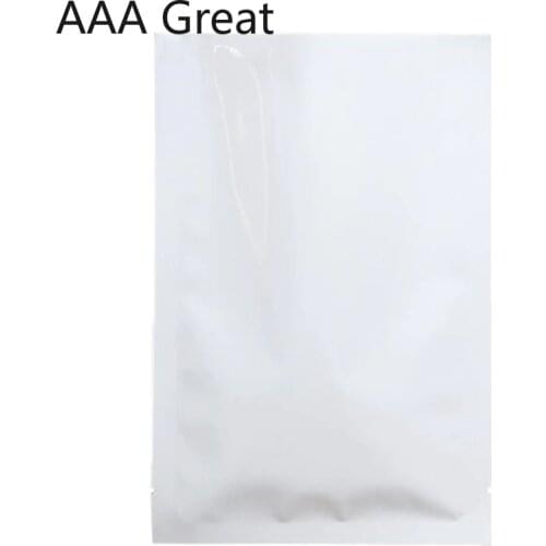 100pcs/Lot Heat-Seal Vacuum Aluminum Foil Food Packaging Bags Metallic Packaging Pouch Food Savers Storage Bags White Bag 6x9cm