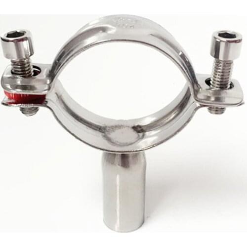 25mm to 102mm SS304 Stainless Steel Sanitary Ajustable Clamp Pipe Bracket Pipe Fittings