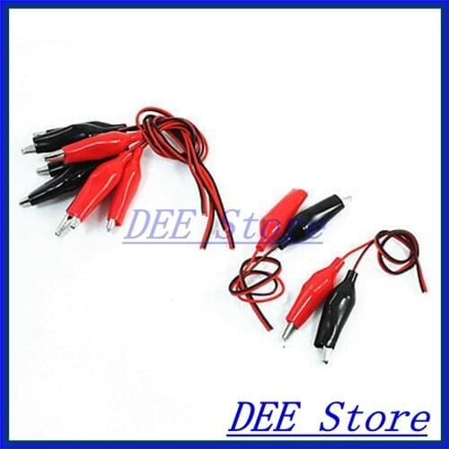 6Pair 20cm Cable Power Test Probe Alligator Crocodile Clamp Clip
