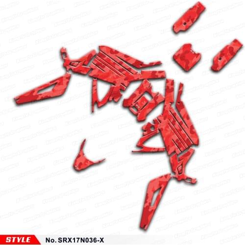 Aftermarket Red camo Graphics Kit Decals Stickers Kit for Sur-Ron Light Bee X/S Bike Style No.SRX17N036-X, Customizable
