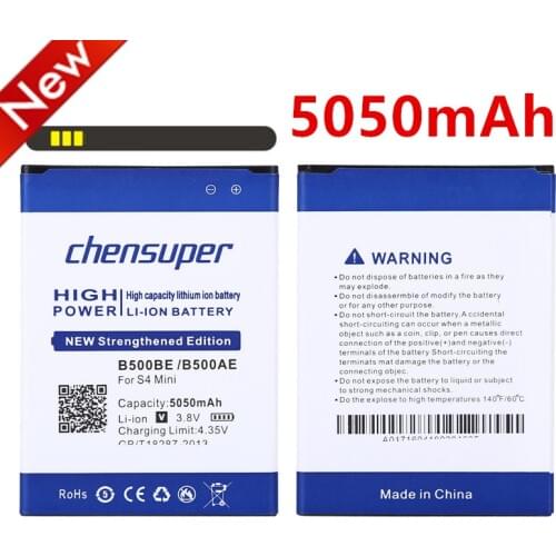 2019 new 5050mAh B500BE /B500AE For Samsung Mini S4 Battery i9198 i9192 i9195 i9190 Battery For Samsung Galaxy S4 Mini Battery