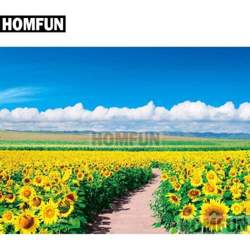 HOMFUN Full Square/Round Drill 5D DIY Diamond Painting "Sunflower flower" Embroidery Cross Stitch 5D Home Decor Gift A02085