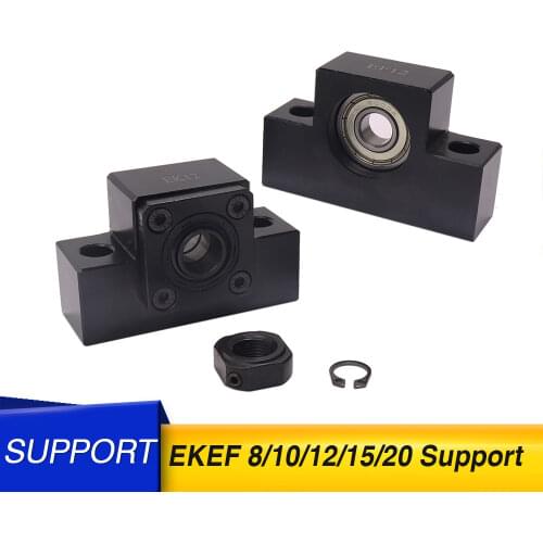 Free shipping 1sets Ball Screw End Support Unit EK EF series EK8 EF8 EK10 EF10 EK12 EF12 EK15 EF15 EK20 EF20 for SFU1204 SFU1605