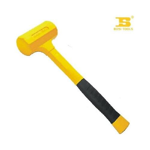 Bosi 4LB Dead Blow Rubber Mallet with Double Color Rubber Coated Handle