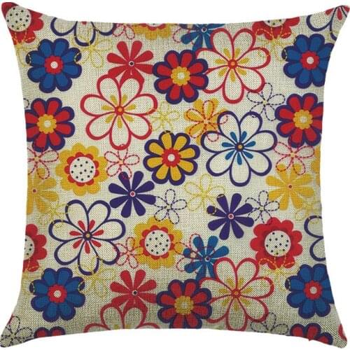 Floral Pillowcases Fashion Throw Pillow Case Cafe Sofa Cushion Cover Home Decor Kussenhoes Housse de Coussin Pillow Cover Cojine