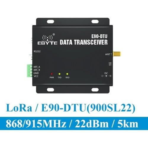 E90-DTU-900SL22 LoRa 22dBm Modem RS232 RS485 868MHz 915MHz RSSI Relay IoT vhf Wireless Transceiver RF Transmitter and Receiver