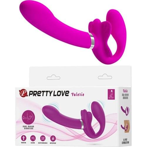 Adult Powerful 12 Speeds Strapless Strap-on Vagina Dildo Vibrator Lesbian Double Ended Vibrating Butt Plug Sex Toys For Women