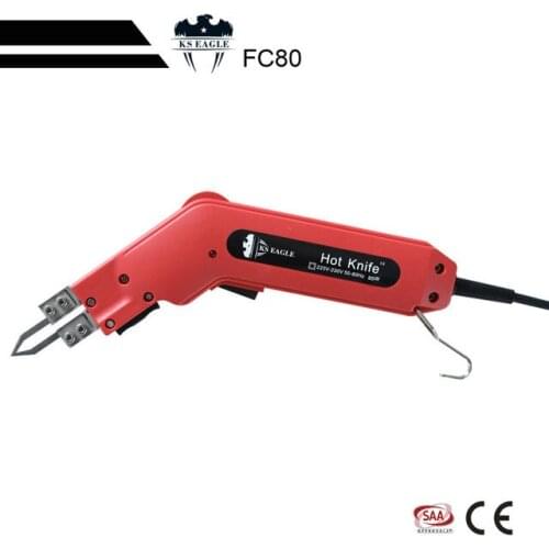 KS EAGLE 80W Hot Knife Heat Thermal Cutter Hand Held Cutter Non-Woven Fabric Rope and Sealing Synthetic Fabrics Heating Knife