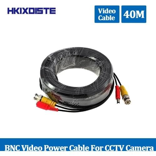 BNC Cable 40M CCTV Cable Video Output DC Plug Cable for AHD/Analog CCTV camera BNC Power Cable for Surveillance DVR System Kit