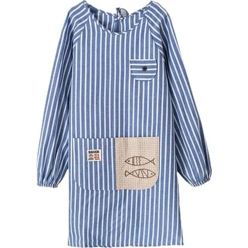 LUDA Kitchen Overalls, Anti-Greasy Long-Sleeved Cooking Apron With Sleeves (Random Color)
