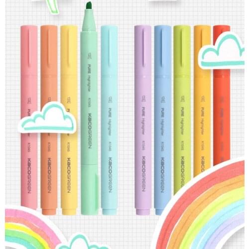 Highlighter Candy Color Marker Color Macaron Mark Focus Student Stationery School Supplies Marker Kawaii Stationery Cute Pens