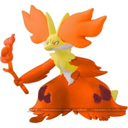Pokemon XY Fire and Psychic Type Delphox Cute Joints Movable Action Figure Model Toys