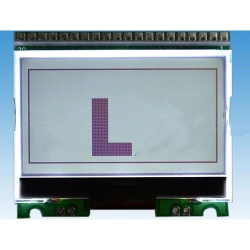 20PIN White Backlight COG 12864 LCD Screen Module ST7565R IC 3.3V SPI Interface