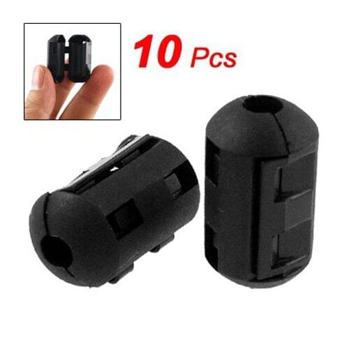 Sale Wholesale UK 10 Pcs Movable Offset 5mm Inner Diameter Black Ferrite Core Ring