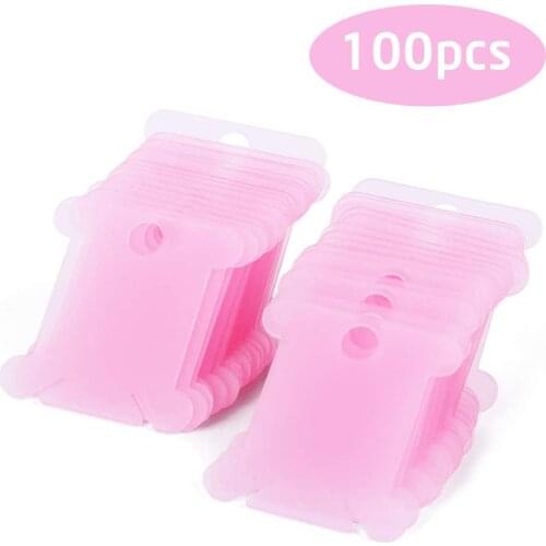 Nonvor 100 Pcs Plastic Floss Bobbin, Sewing Thread Winding Plate Board Card for Cross Stitch Cotton Thread Bobbins Organizer