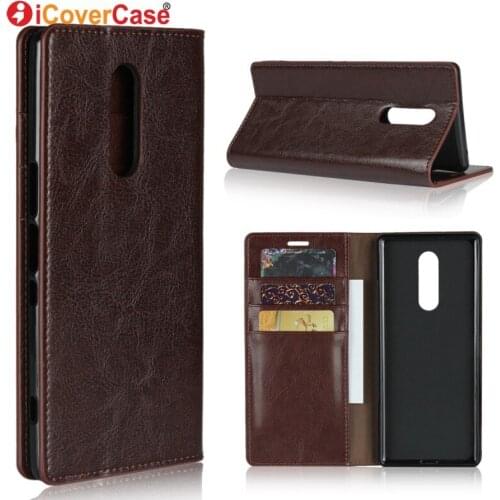 Luxury Leather Case For Sony Xperia XZ4 Wallet Soft Silicon Cover For Sony XZ4 Flip Cases Business Style Mobile Phone Accessory