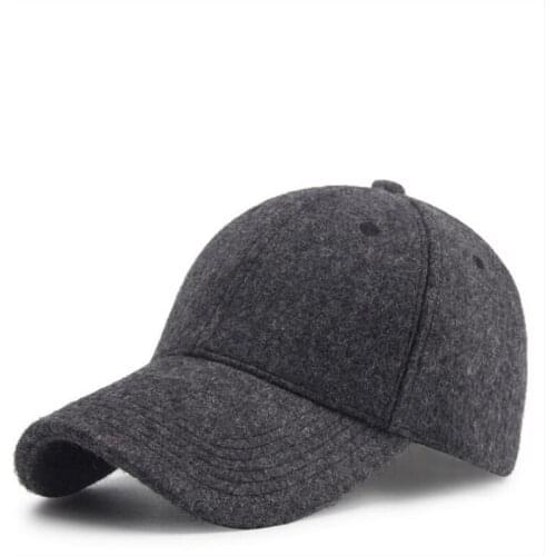 Seioum High Quality Autumn Winter Wool Baseball Cap Men Women Outdoor Sport Caps Snapbacks Bone Caps