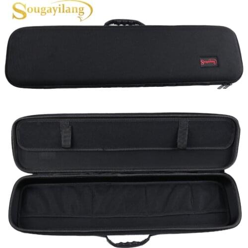 Sougayilang New Lure Fishing Bag High Quality Storage Case Black Hard Shell Fishing Rod Bag Portable Multipurpose Rod Tackle