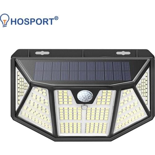 Solar Lights Outdoor 310 Led Bright Motion Sensor Light Wide Angle Waterproof IP65 Wall Lights for Garden Wall Street