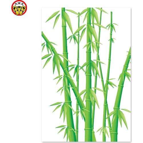 Home decor painting green bamboo knot high China antique manual colouring decorative background wall paintings