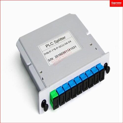 10pcs/Lot SC UPC 1X8 Fiber Optic FTTH Cassette Box Optical Coupler SC UPC PLC 1X8 Fiber Splitter Box Beam Splitter