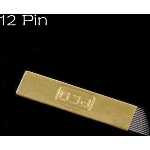100 pcs PCD needle microblading 12 pin Lamina Tebori 12 Hard Microblading permanent makeup eyebrow tattoo supplies
