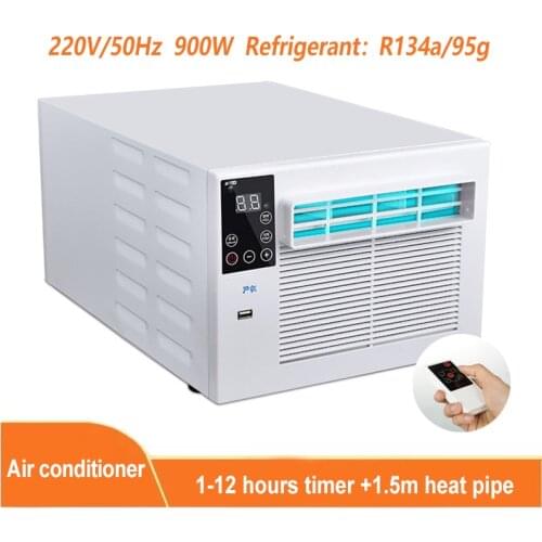 1100W Desktop Air Conditioner Portable Small Air Cooler Mosquito Net Air Conditioning Fan LED Control Panel With Remote Control