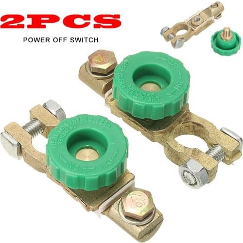 2pcs Newest Car Battery Link Terminal Quick Cut-off Disconnect Isolator Switch Professional Vehicle Battery Switch Accessories