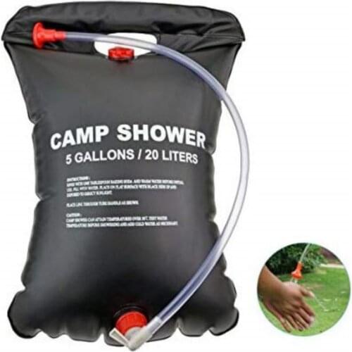 2021 Water Bags Camping Shower Outdoor Bag Solar Heating Portable Climbing Hiking Folding Bath Equipment Shower Head Switchable