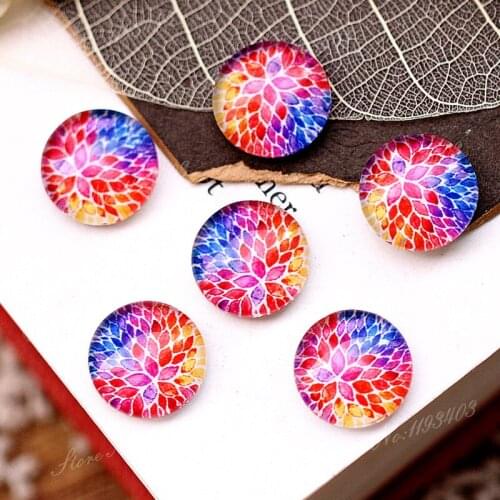 40PCS 12mm)/Round12mm 20mm 25mm 30mm Glass Cabochon DIY For jewelry finding Cameo Setting,Dome Flat Back Beads-301-30