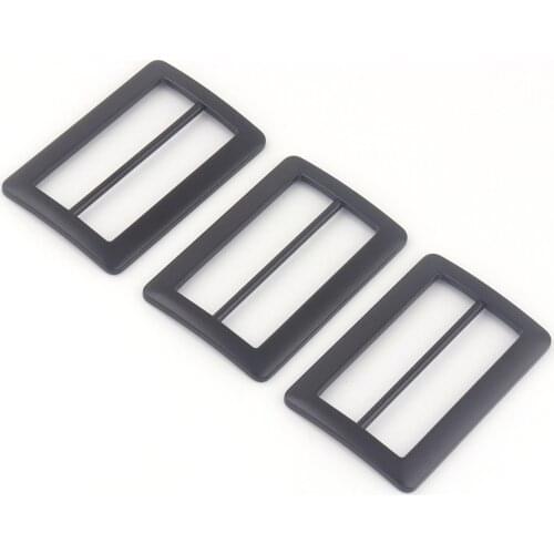 48mm Black Metal Adjustable Belt Slide Buckles,Rectangle Purse Strap Clasp Buckle,Bag Handbag Webbing Leather Craft Hardware